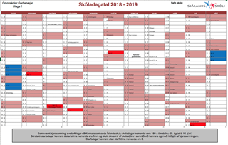 Skóladagatal 2018-2019